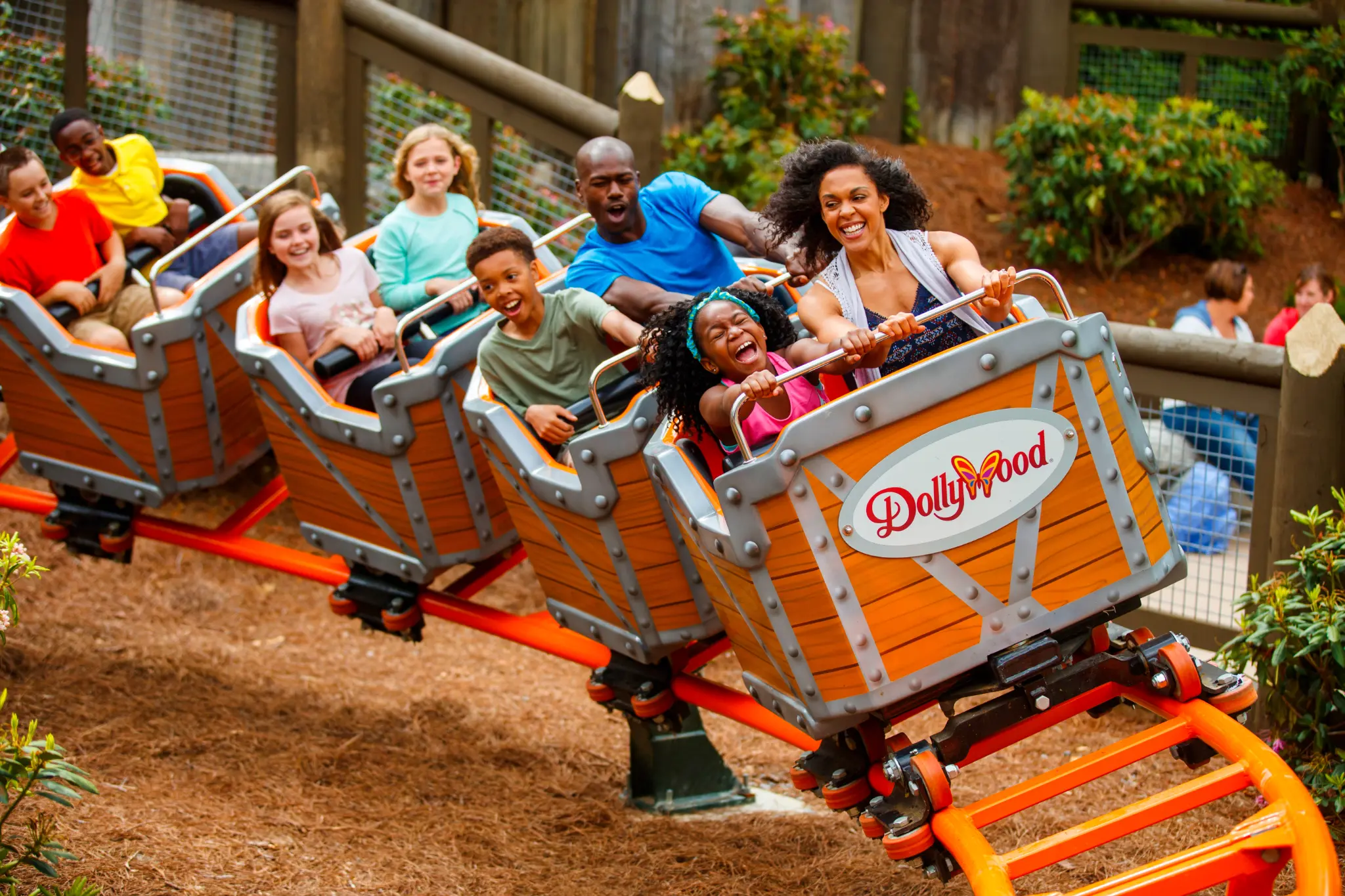 Dollywood theme park in Pigeon Forge, Tennessee decorated for the Harvest Festival